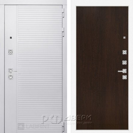 Входная металлическая дверь Piano white 05 (белый софт/венге)