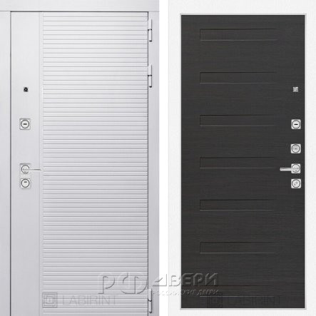 Входная металлическая дверь Piano white 14 (белый софт/эковенге)