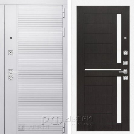 Входная металлическая дверь Piano white 02 (белый софт/венге)