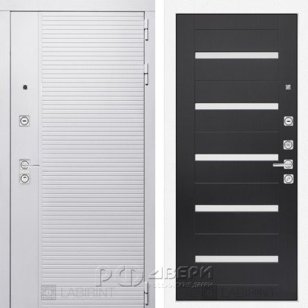 Входная металлическая дверь Piano white 01 (белый софт/венге)