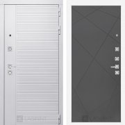 Входная металлическая дверь Piano white 24 (белый софт/графит софт)