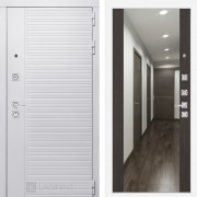 Входная металлическая дверь Piano white (белый софт/зеркало венге)