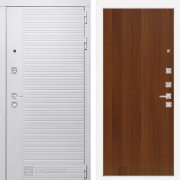 Входная металлическая дверь Piano white 05 (белый софт/итальянский орех)