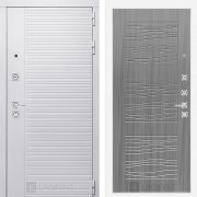 Входная металлическая дверь Piano white 06 (белый софт/сандал серый)