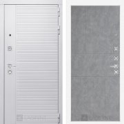 Входная металлическая дверь Piano white 21 (белый софт/бетон светлый)