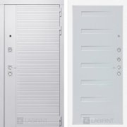 Входная металлическая дверь Piano white 14 (белый софт/дуб кантри белый горизонтальный)