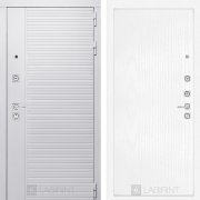 Входная металлическая дверь Piano white 07 (белый софт/белое дерево)