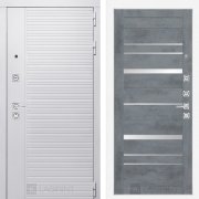 Входная металлическая дверь Piano white 20 (белый софт/зеркало бетон темный)