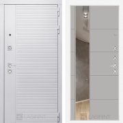 Входная металлическая дверь Piano white 19 (белый софт/зеркало грей софт)