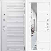 Входная металлическая дверь Piano white 19 (белый софт/зеркало белый софт)