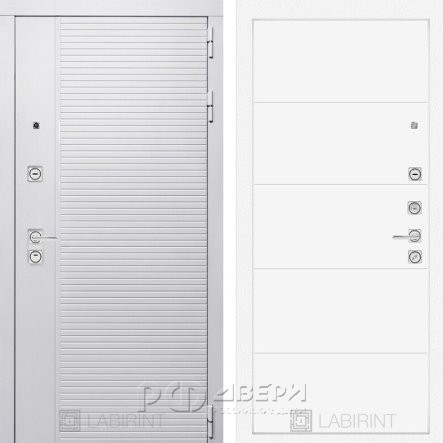 Входная металлическая дверь Piano white 13 (белый софт/белый софт)