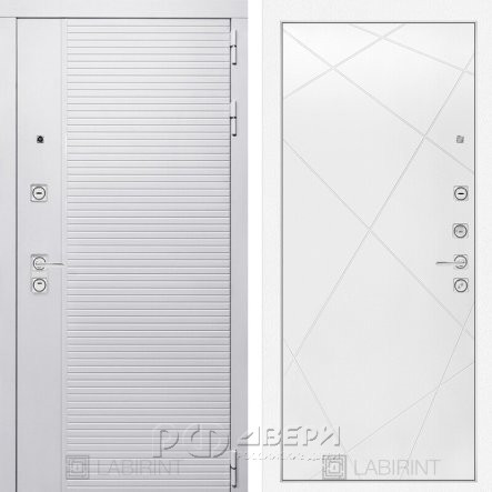 Входная металлическая дверь Piano white 24 (белый софт/белый софт)