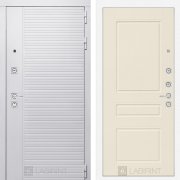 Входная металлическая дверь Piano white 03 (белый софт/крем софт)