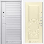 Входная металлическая дверь Piano white 23 (белый софт/шампань софт)
