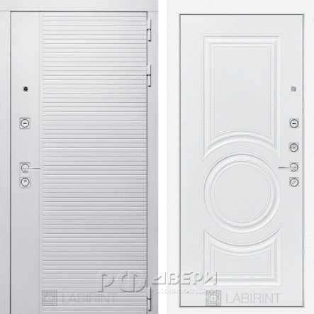 Входная металлическая дверь Piano white 23 (белый софт/белый софт)