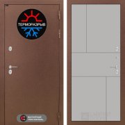 Входная металлическая дверь Термомагнит 21 (медный антик/грей софт)