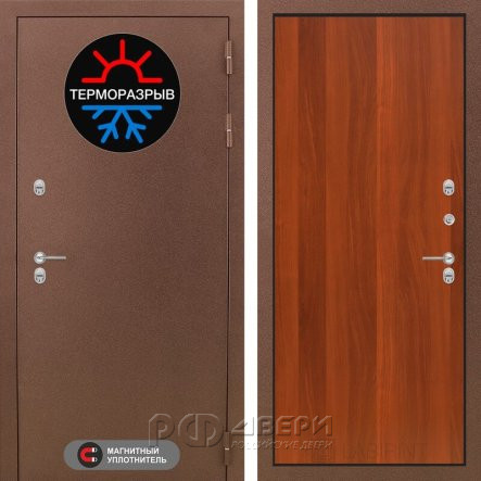 Входная металлическая дверь Термомагнит 05 (медный антик/итальянский орех)