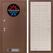 Входная металлическая дверь Термомагнит 04 (медный антик/беленый дуб)