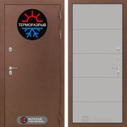 Входная металлическая дверь Термомагнит 13 (медный антик/грей софт)