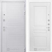 Входная металлическая дверь Piano white 03 (белый софт/белый софт)