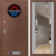 Входная металлическая дверь Термомагнит (медный антик/зеркало грей софт)