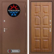 Входная металлическая дверь Термомагнит 17 (медный антик/золотой дуб)