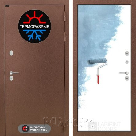 Входная металлическая дверь Термомагнит 28 (медный антик/грунт под покраску)