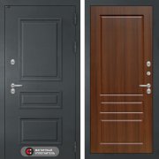 Входная металлическая дверь Атлантик 03 (Шагрень ral 7024/Орех бренди)