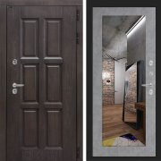 Входная металлическая дверь Лондон 18 (Алмон 28/Зеркало бетон светлый)
