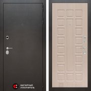 Входная металлическая дверь Сильвер 04 (Антик темное серебро/Беленый дуб)