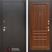 Входная металлическая дверь Сильвер 03 (Антик темное серебро/Орех бренди)