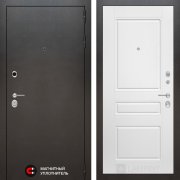 Входная металлическая дверь Сильвер 03 (Антик темное серебро/Белый софт)