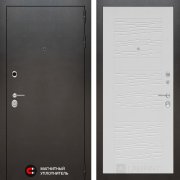 Входная металлическая дверь Сильвер 06 (Антик темное серебро/Белое дерево)