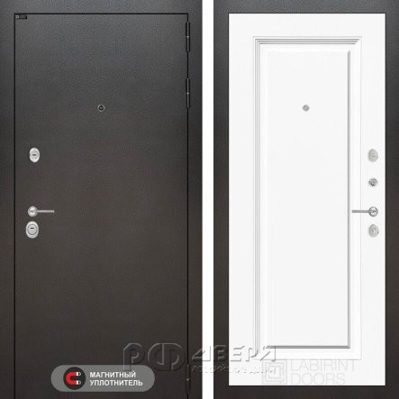 Входная металлическая дверь Сильвер 27 (Антик темное серебро/Эмаль ral 9003)