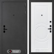 Входная металлическая дверь Соналаб 23 (Муар серый с блестками/Белый софт)