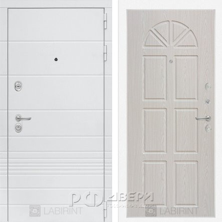 Входная металлическая дверь Трендо 15 (Лофт белый/Алмон 25)