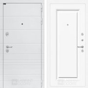 Входная металлическая дверь Трендо 27 (Лофт белый/Эмаль ral 9003)
