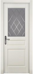 Межкомнатная дверь Валенсия остекленная (Эмаль белая)