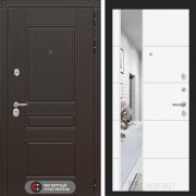 Входная металлическая дверь Мегаполис 19 (Венге/Зеркало белый софт)