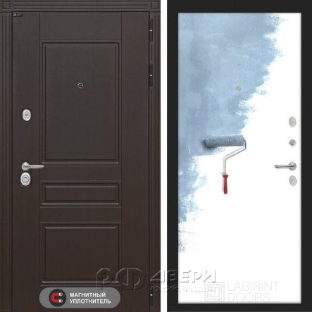 Входная металлическая дверь Мегаполис 28 (Венге/Грунт под покраску)