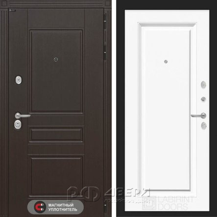 Входная металлическая дверь Мегаполис 27 (Венге/Эмаль ral 9003)
