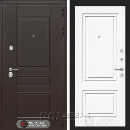 Входная металлическая дверь Мегаполис 26 (Венге/Эмаль ral 9003)