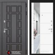 Входная металлическая дверь Нью-Йорк 19 (Венге/Зеркало белый софт)