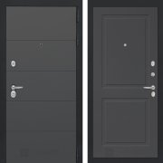 Металлическая дверь Reverse Арт 11 (Графит софт/Графит софт)