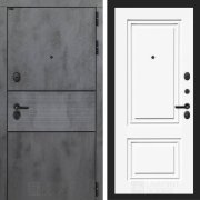 Входная металлическая дверь Инфинити 26 (Бетон темный/Эмаль ral 9003)