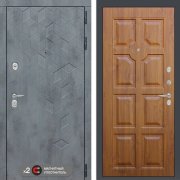 Металлическая дверь Reverse Бетон 17 (Альберо грей/Золотой дуб)