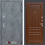 Входная металлическая дверь Бетон 03 (Альберо грей/Орех бренди)