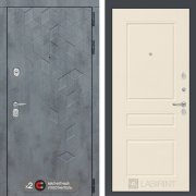 Входная металлическая дверь Бетон 03 (Альберо грей/Крем софт)