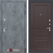 Входная металлическая дверь Бетон 03 (Альберо грей/Орех премиум)