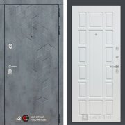 Входная металлическая дверь Бетон 12 (Альберо грей/Белое дерево)